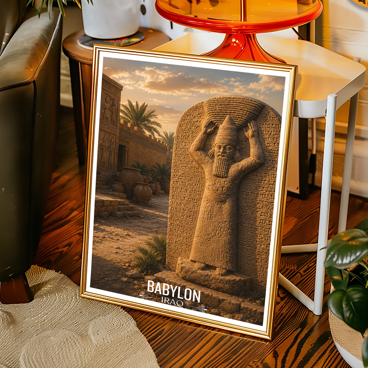 Babylon - Iraq - Travel Art Wall Deco Poster - Art Print - Travel Art Poster