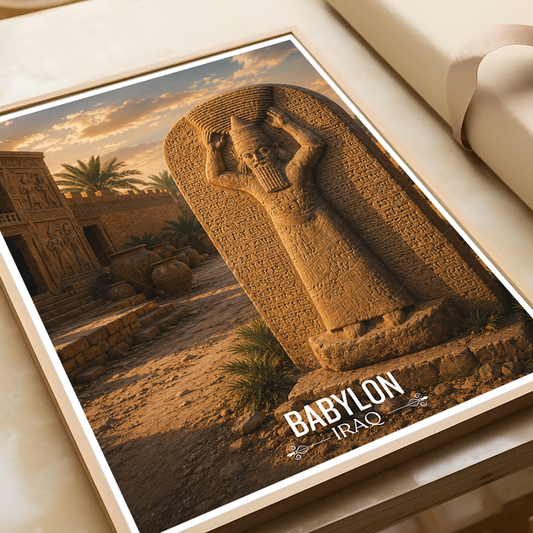 Babylon - Iraq - Travel Art Wall Deco Poster - Art Print - Travel Art Poster