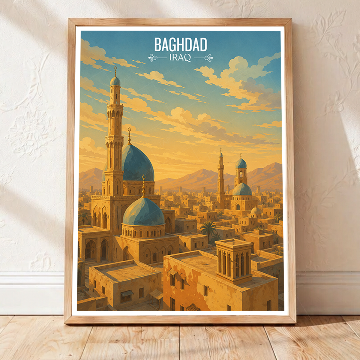 Baghdad - Iraq - Travel Art Wall Deco Poster - Art Print - Travel Art Poster