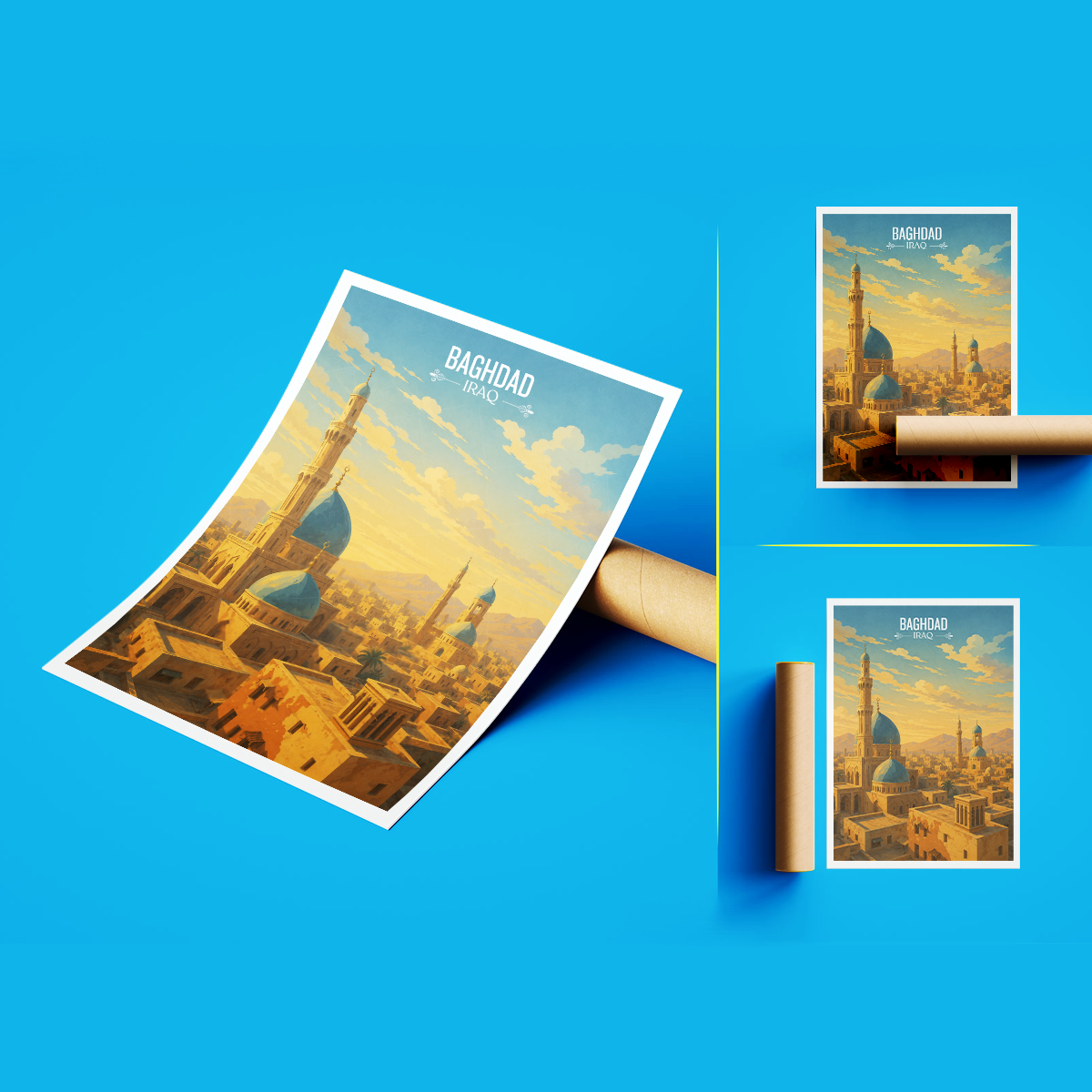 Baghdad - Iraq - Travel Art Wall Deco Poster - Art Print - Travel Art Poster