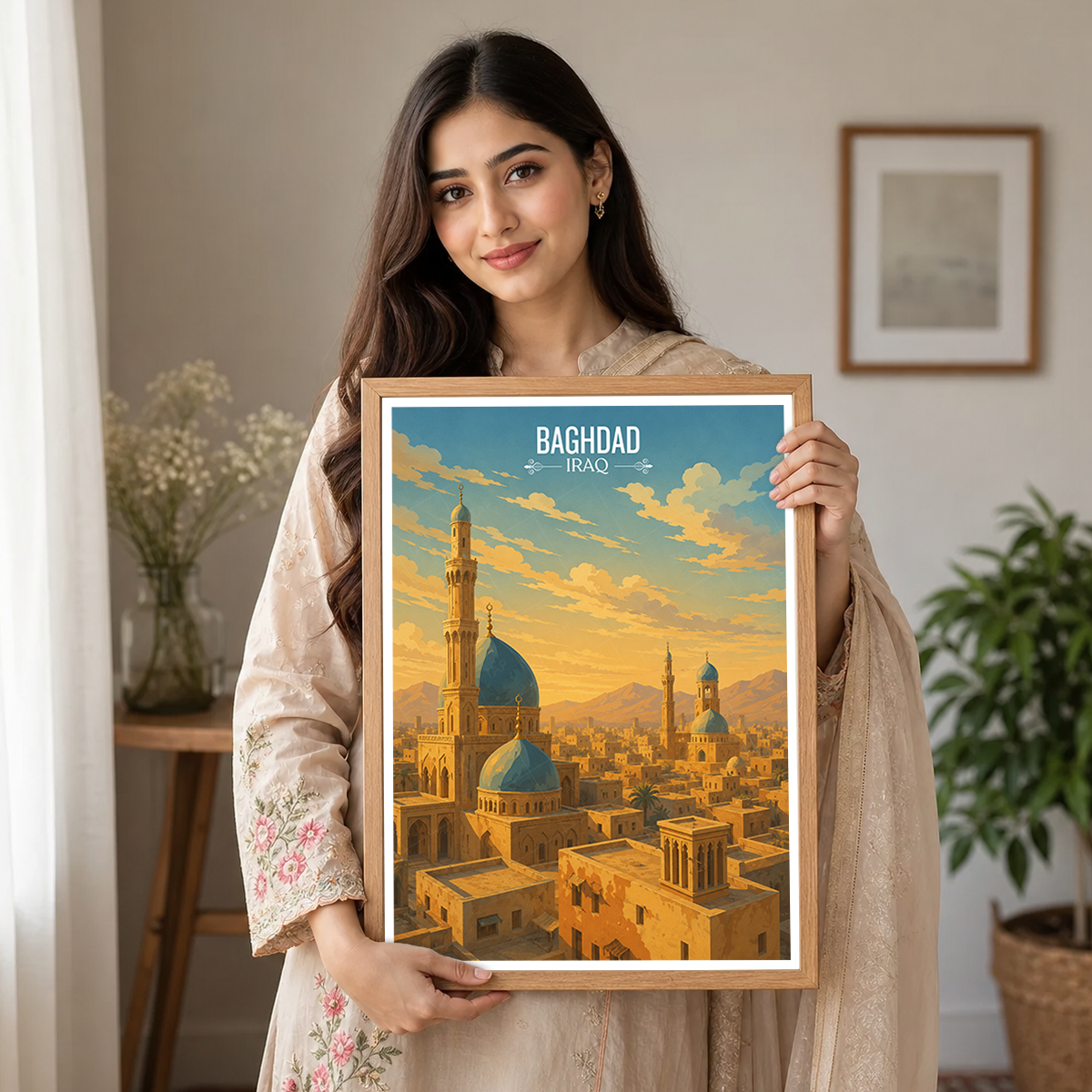 Baghdad - Iraq - Travel Art Wall Deco Poster - Art Print - Travel Art Poster