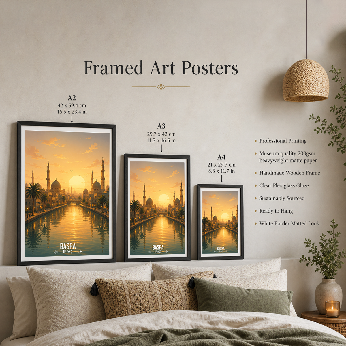 Basra - Iraq - Travel Art Wall Deco Poster - Art Print - Travel Art Poster