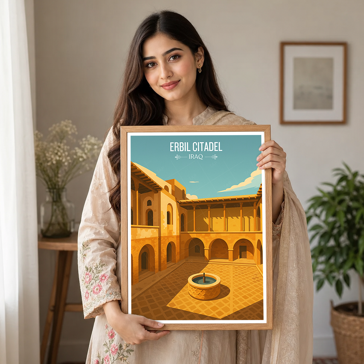 Erbil Citadel - Iraq - Travel Art Wall Deco Poster - Art Print - Travel Art Poster