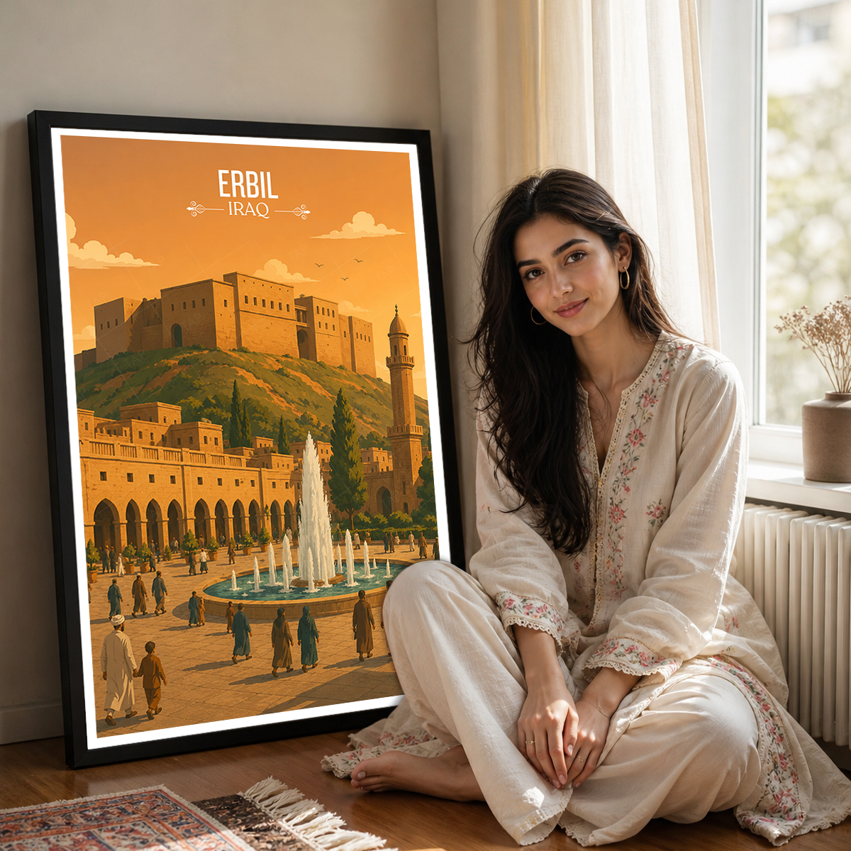 Erbil - Iraq - Travel Art Wall Deco Poster - Art Print - Travel Art Poster