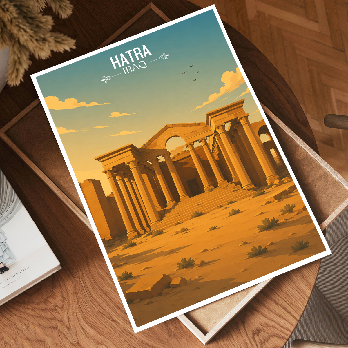 Hatra - Iraq - Travel Art Wall Deco Poster - Art Print - Travel Art Poster