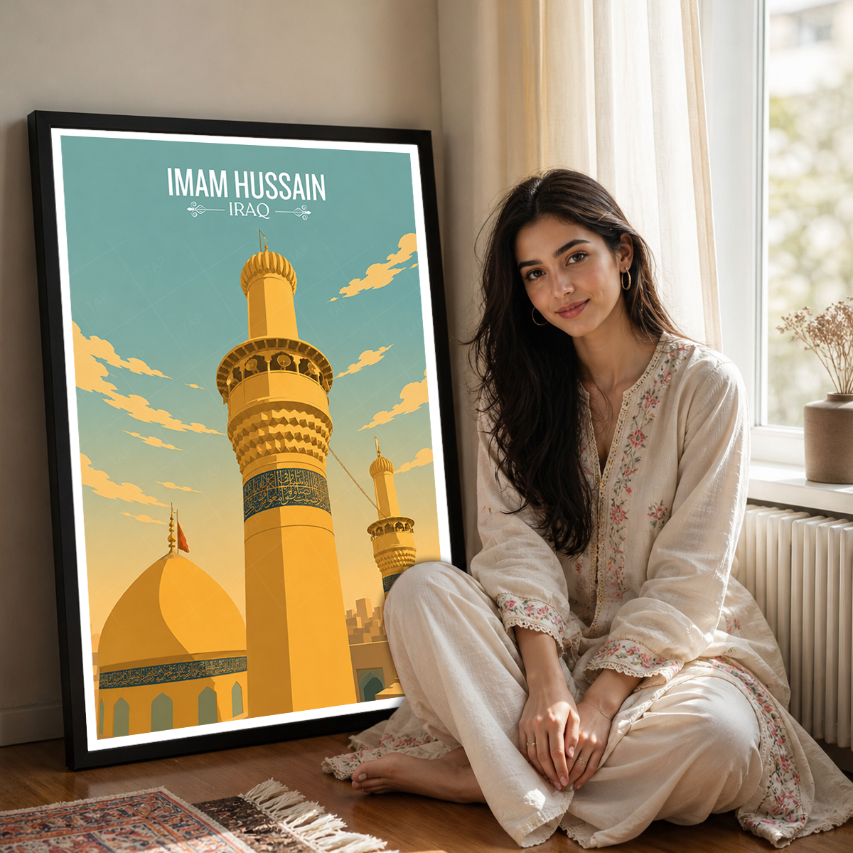 Imam Hussain Roza - Iraq - Travel Art Wall Deco Poster - Art Print - Travel Art Poster