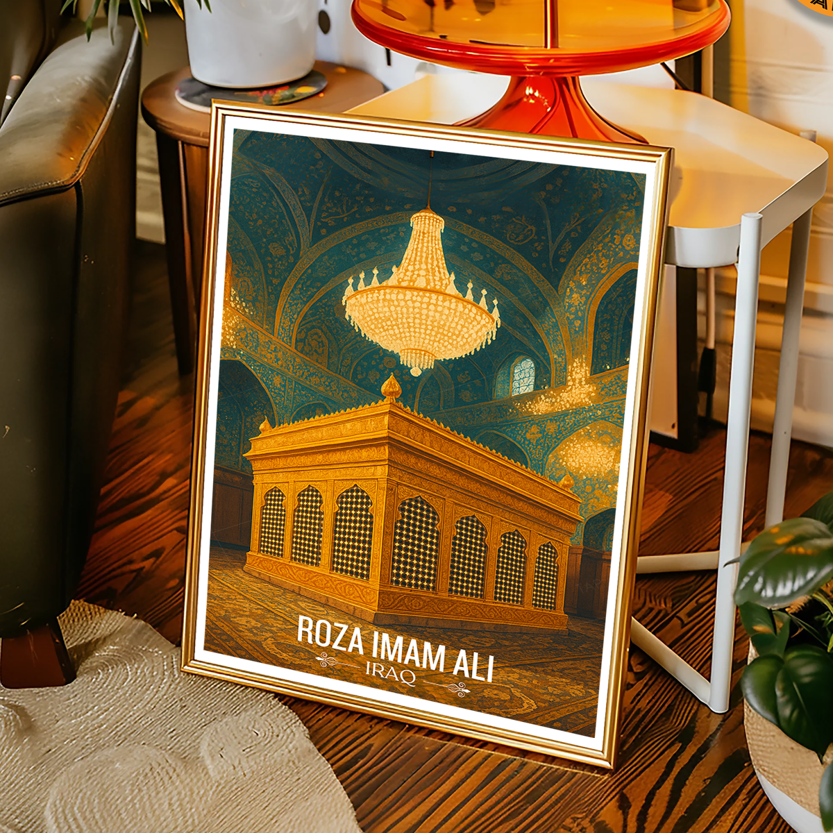 Roza Imam Ali - Iraq - Travel Art Wall Deco Poster - Art Print - Travel Art Poster