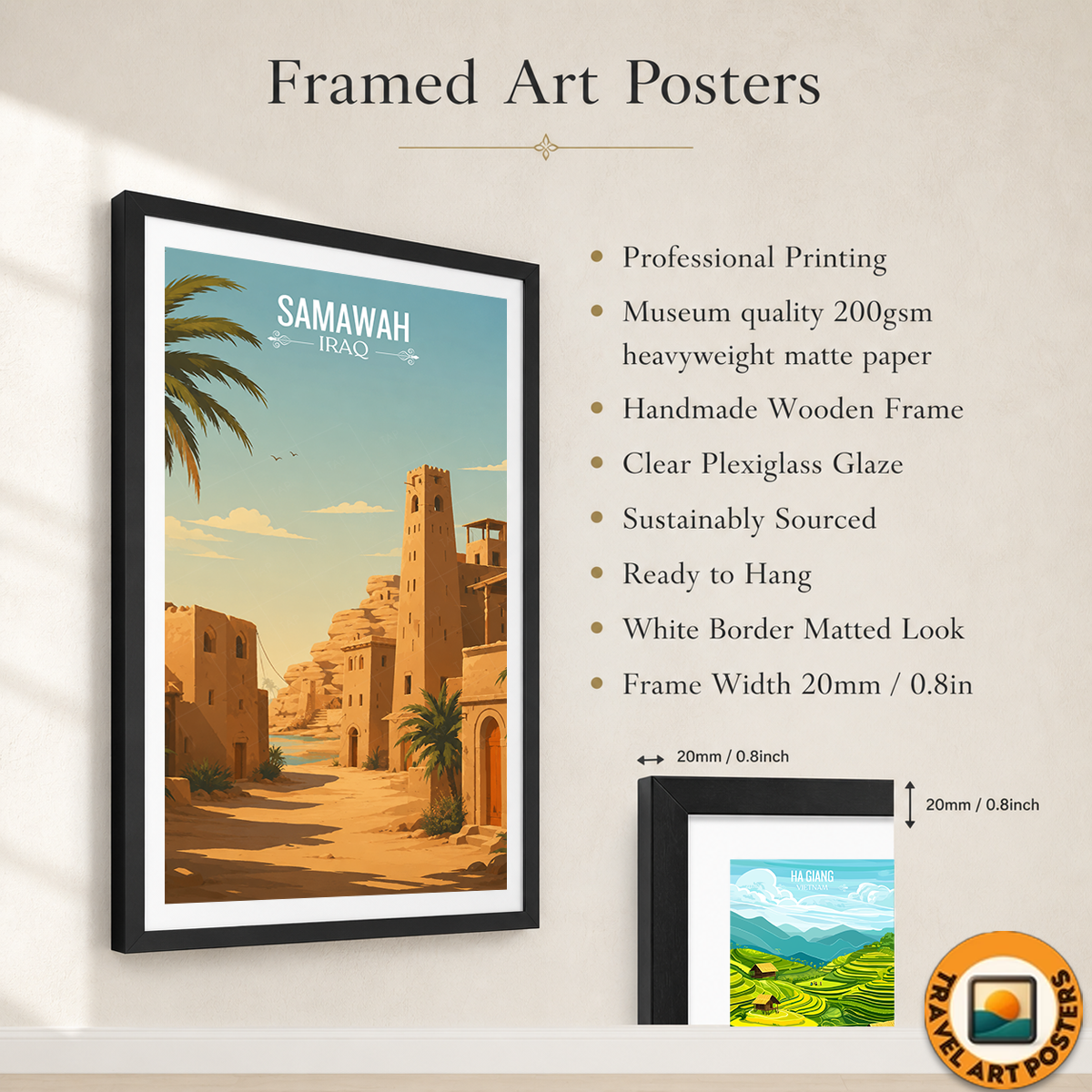 Samawah - Iraq - Travel Art Wall Deco Poster - Art Print - Travel Art Poster