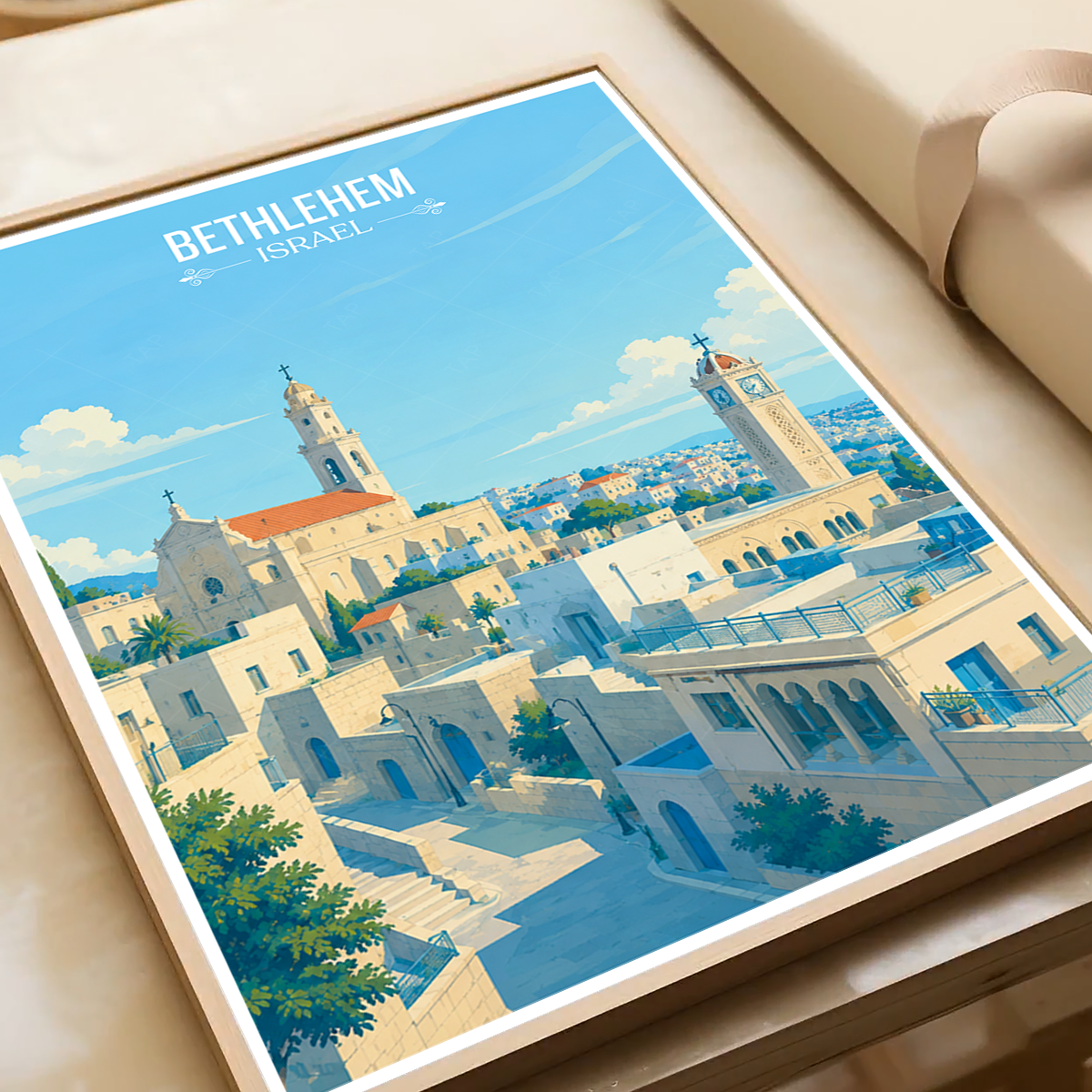Bethlehem - Israel - Travel Art Wall Deco Poster - Art Print - Travel Art Poster