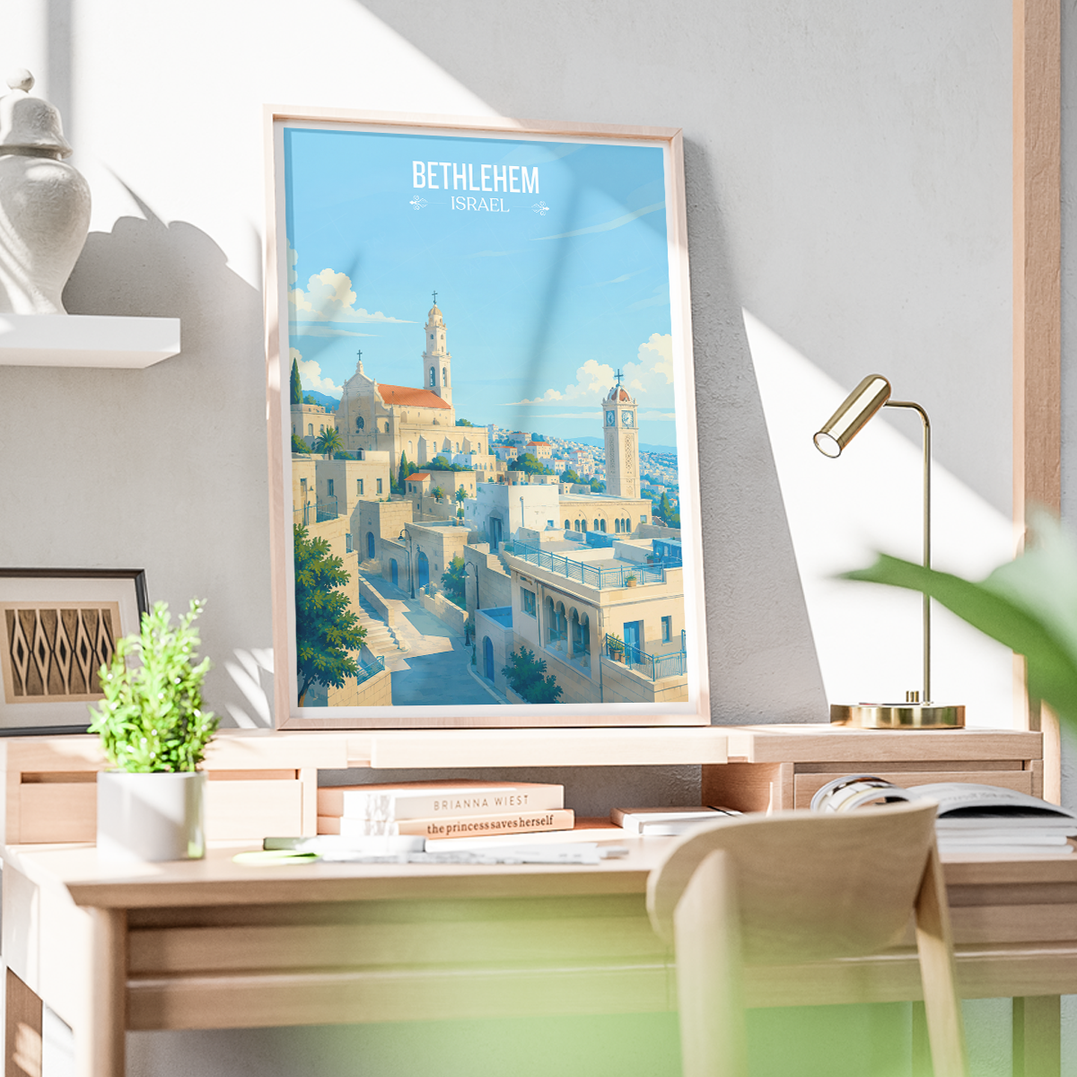 Bethlehem - Israel - Travel Art Wall Deco Poster - Art Print - Travel Art Poster