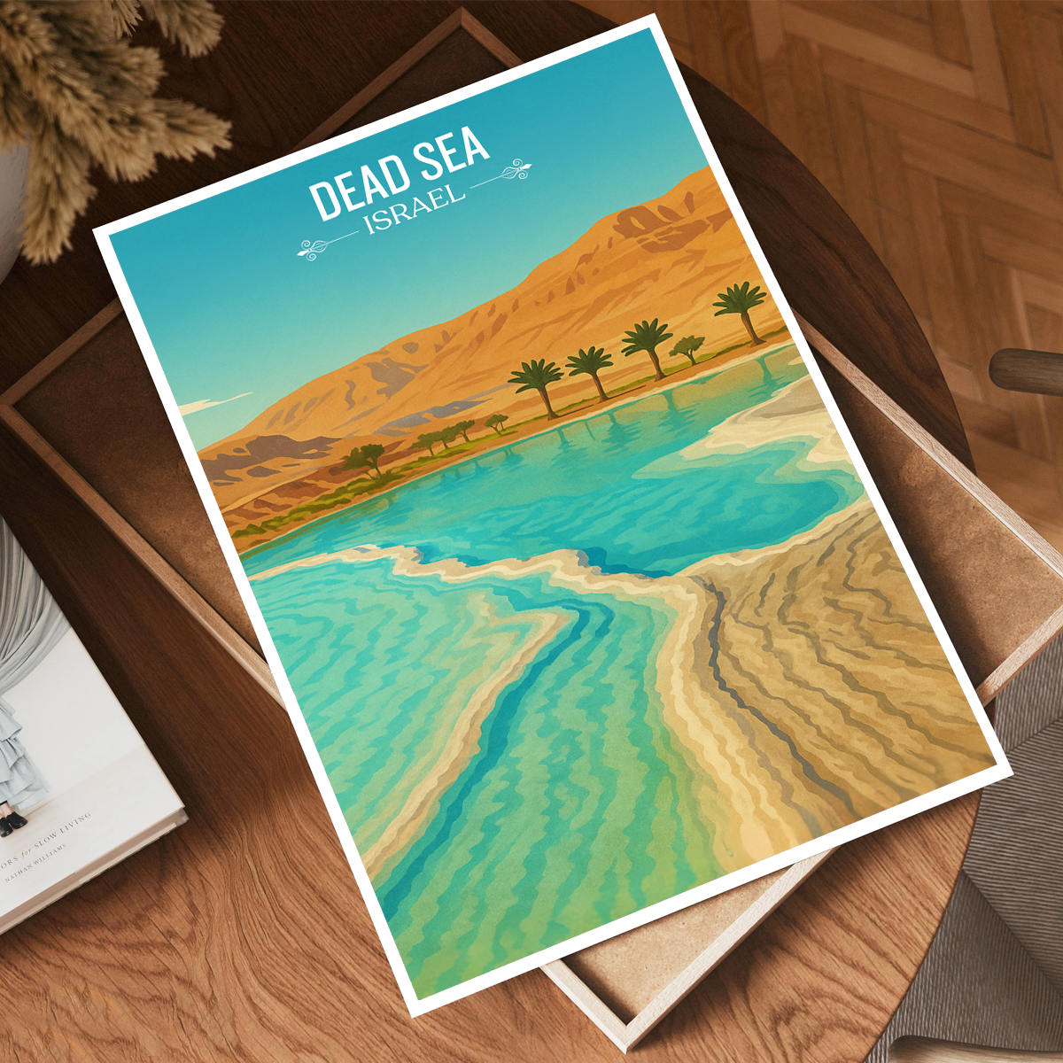 Dead Sea - Israel - Travel Art Wall Deco Poster - Art Print - Travel Art Poster