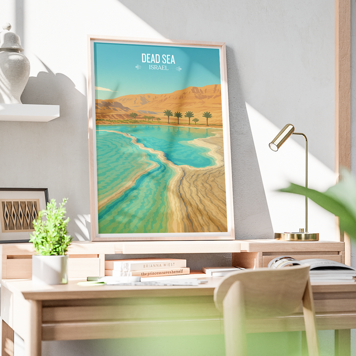 Dead Sea - Israel - Travel Art Wall Deco Poster - Art Print - Travel Art Poster