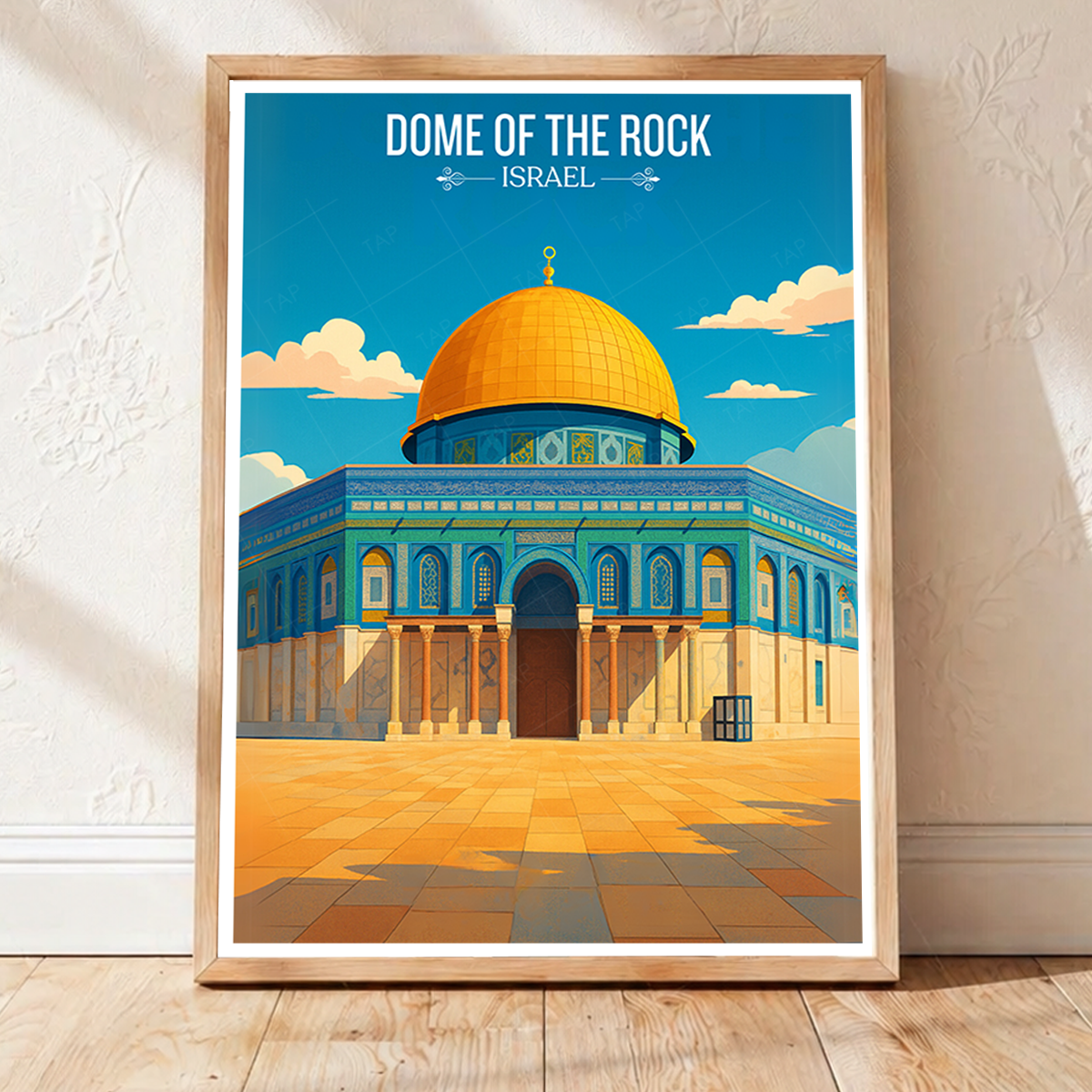 Dome of the Rock - Israel - Travel Art Wall Deco Poster - Art Print - Travel Art Poster