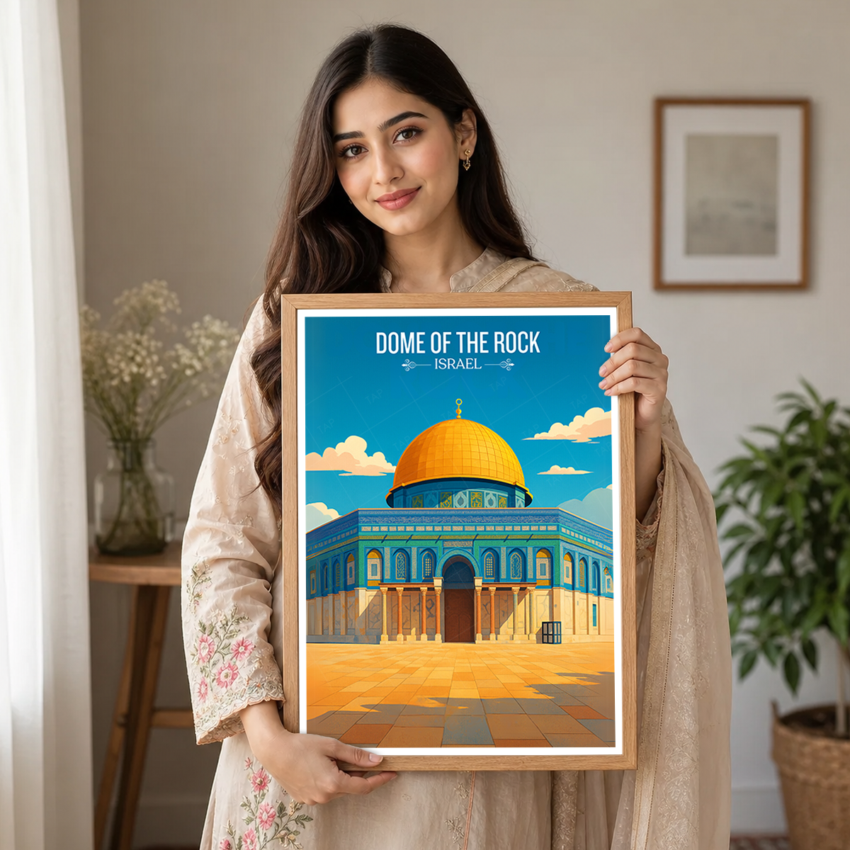 Dome of the Rock - Israel - Travel Art Wall Deco Poster - Art Print - Travel Art Poster