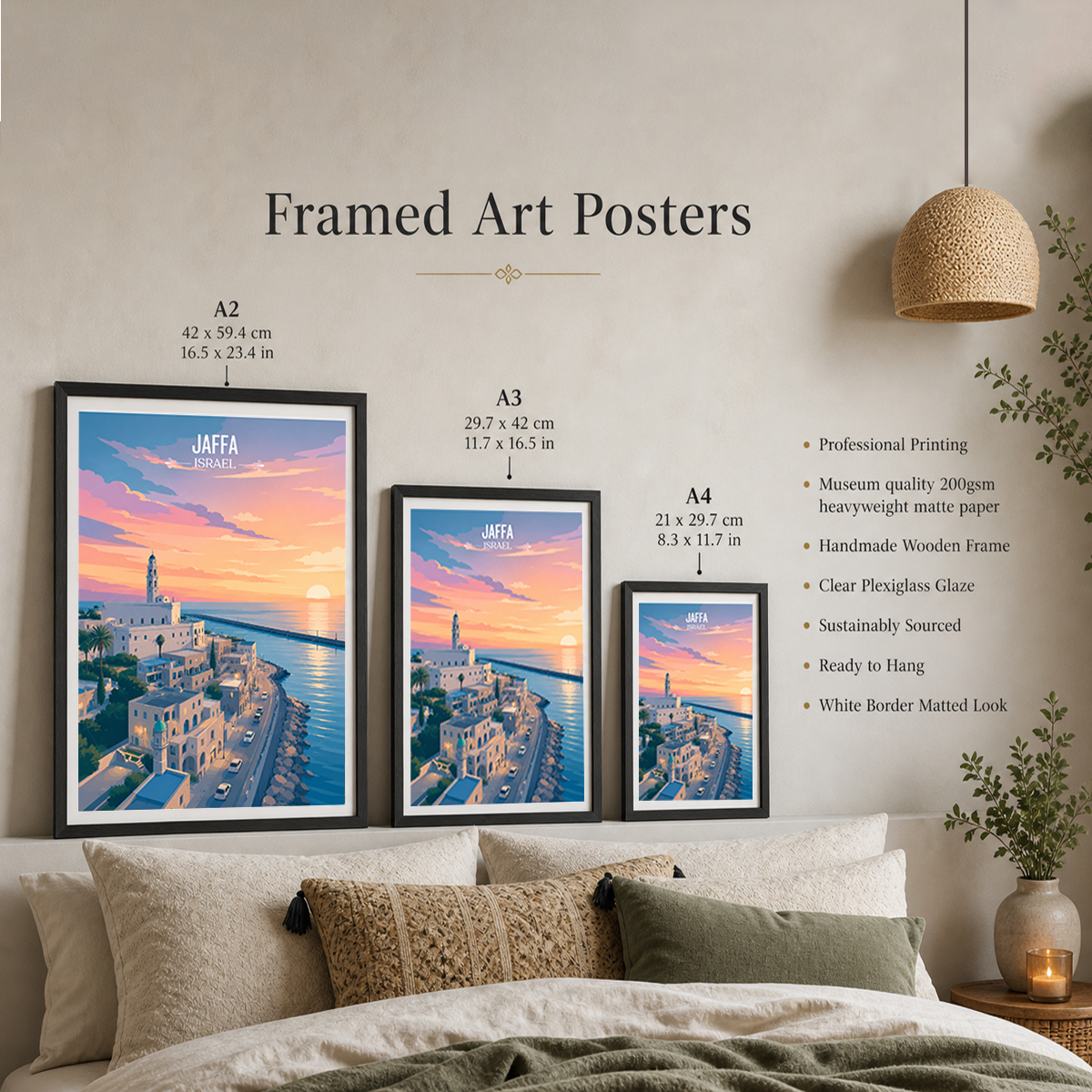 Jaffa - Israel - Travel Art Wall Deco Poster - Art Print - Travel Art Poster