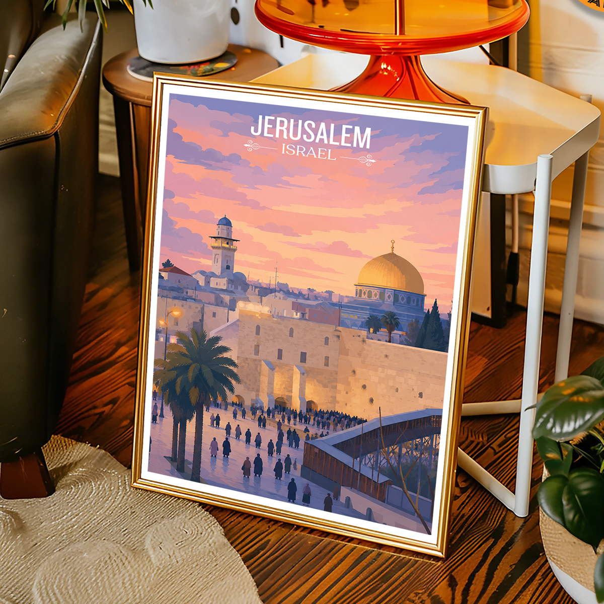 Jerusalem - Israel - Travel Art Wall Deco Poster - Art Print - Travel Art Poster