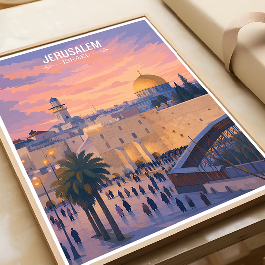 Jerusalem - Israel - Travel Art Wall Deco Poster - Art Print - Travel Art Poster