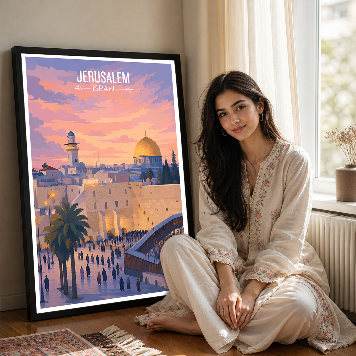 Jerusalem - Israel - Travel Art Wall Deco Poster - Art Print - Travel Art Poster