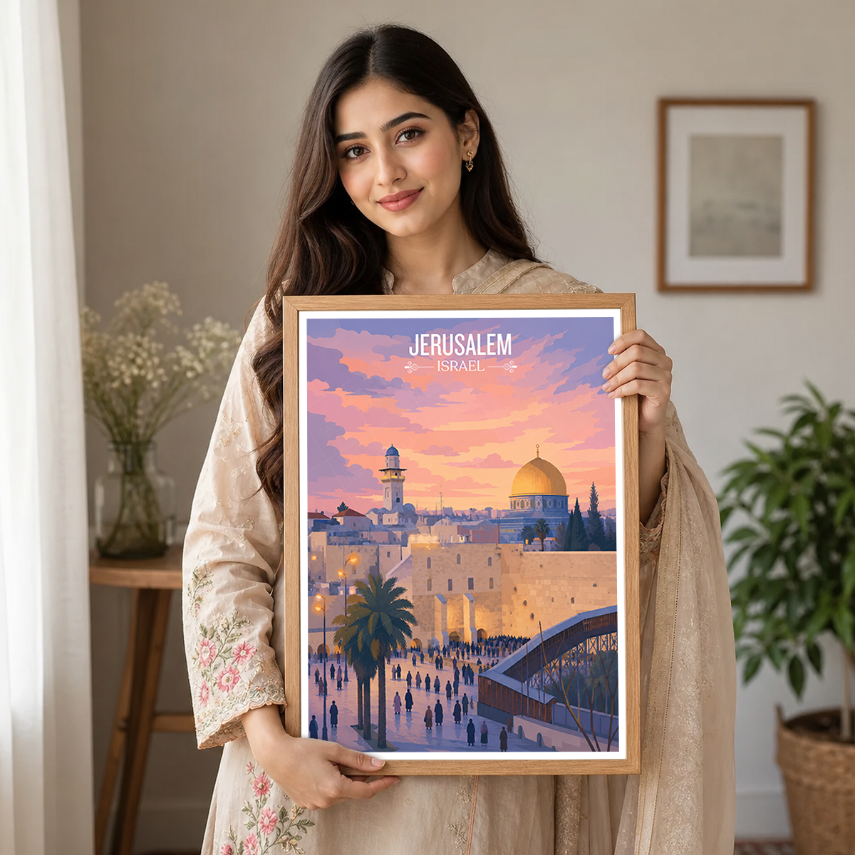 Jerusalem - Israel - Travel Art Wall Deco Poster - Art Print - Travel Art Poster