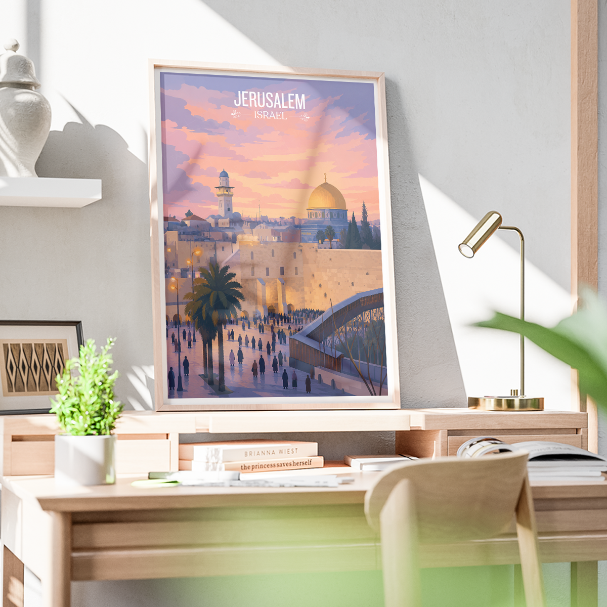 Jerusalem - Israel - Travel Art Wall Deco Poster - Art Print - Travel Art Poster
