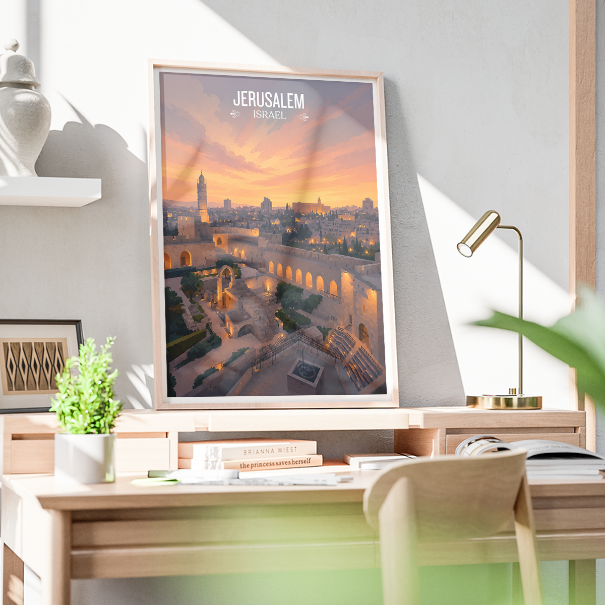 Yerushalayim - Israel - Travel Art Wall Deco Poster - Art Print - Travel Art Poster