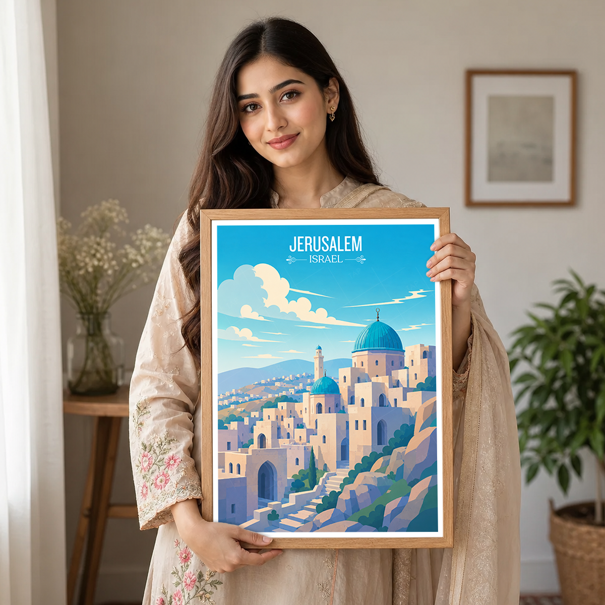City of David - Israel - Travel Art Wall Deco Poster - Art Print - Travel Art Poster