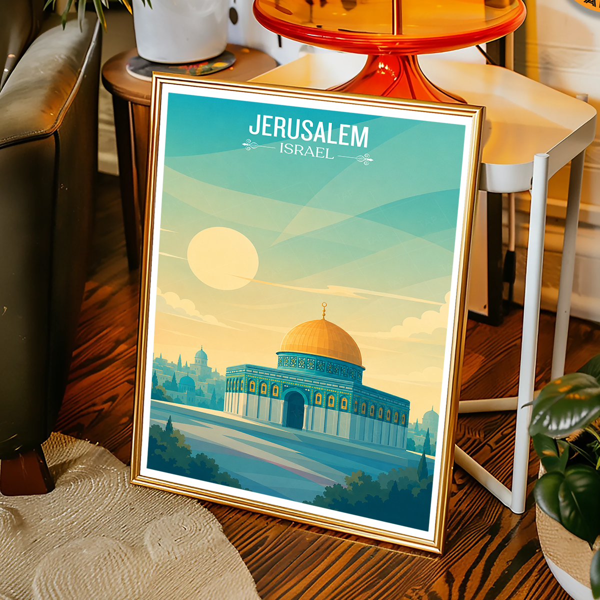 Bayt al-Maqdis - Israel - Travel Art Wall Deco Poster - Art Print - Travel Art Poster