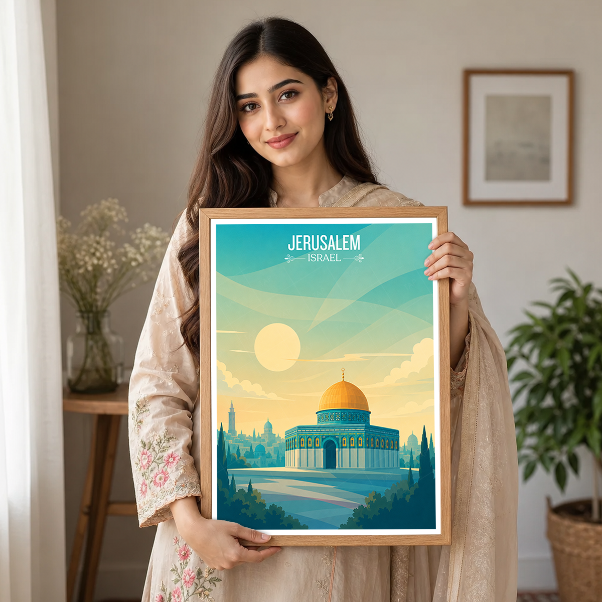 Bayt al-Maqdis - Israel - Travel Art Wall Deco Poster - Art Print - Travel Art Poster