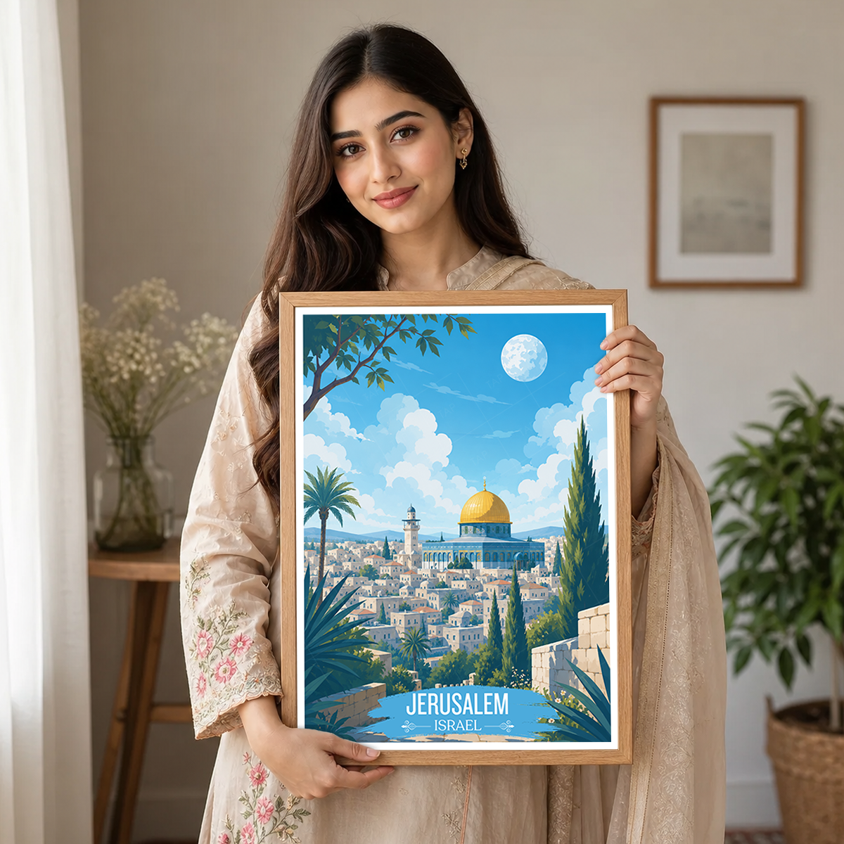 Yerushalayim - Israel - Travel Art Wall Deco Poster - Art Print - Travel Art Poster