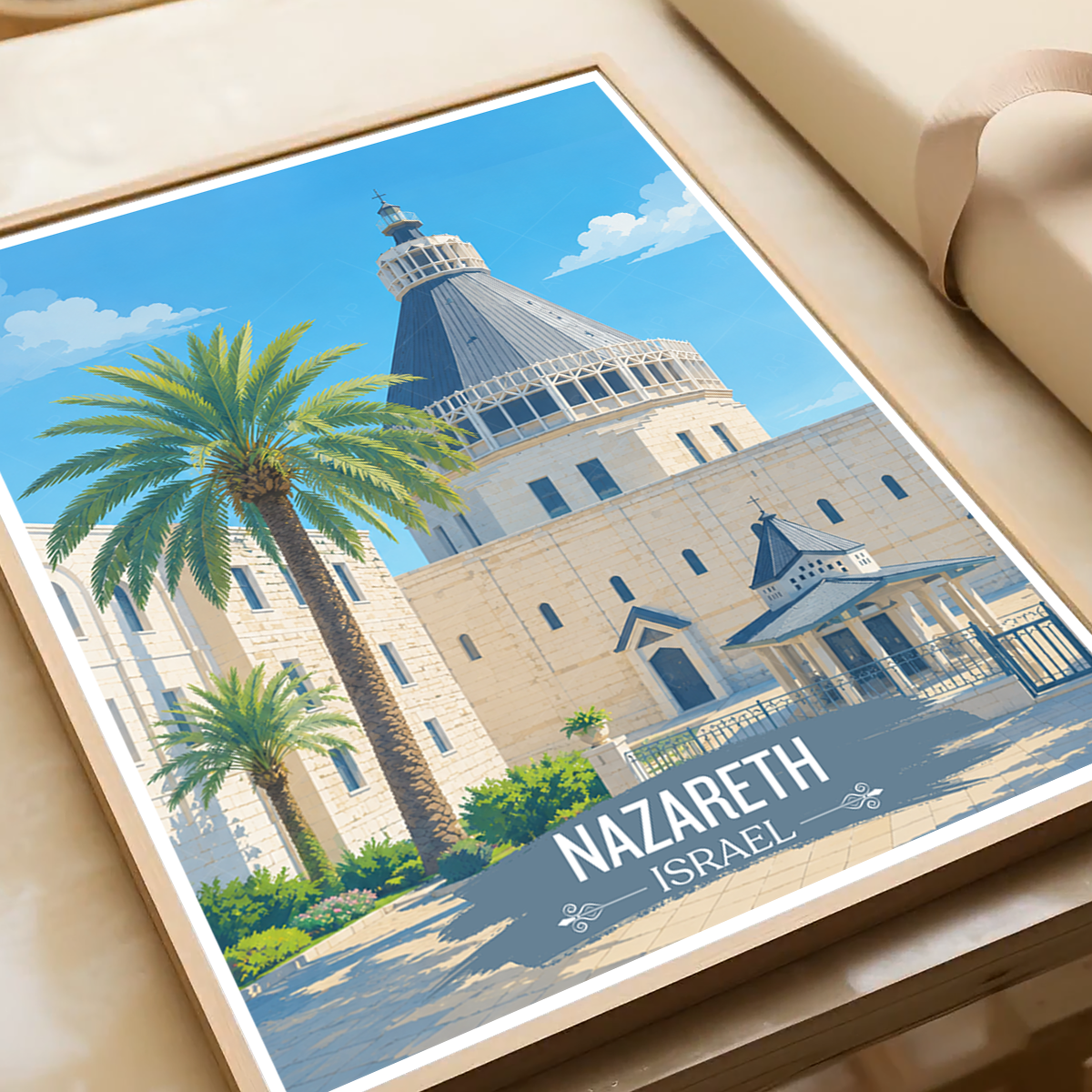 Nazareth - Israel - Travel Art Wall Deco Poster - Art Print - Travel Art Poster