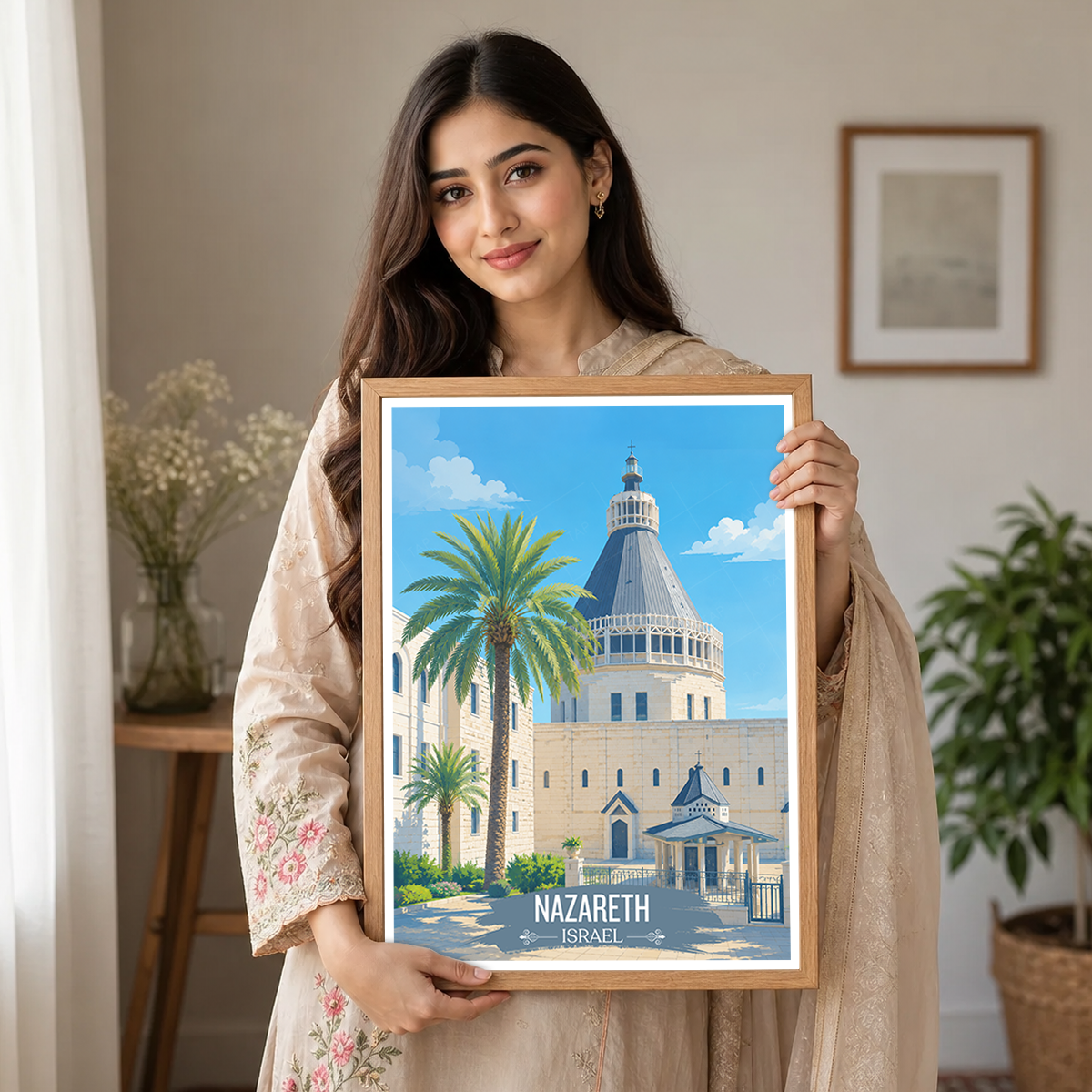 Nazareth - Israel - Travel Art Wall Deco Poster - Art Print - Travel Art Poster