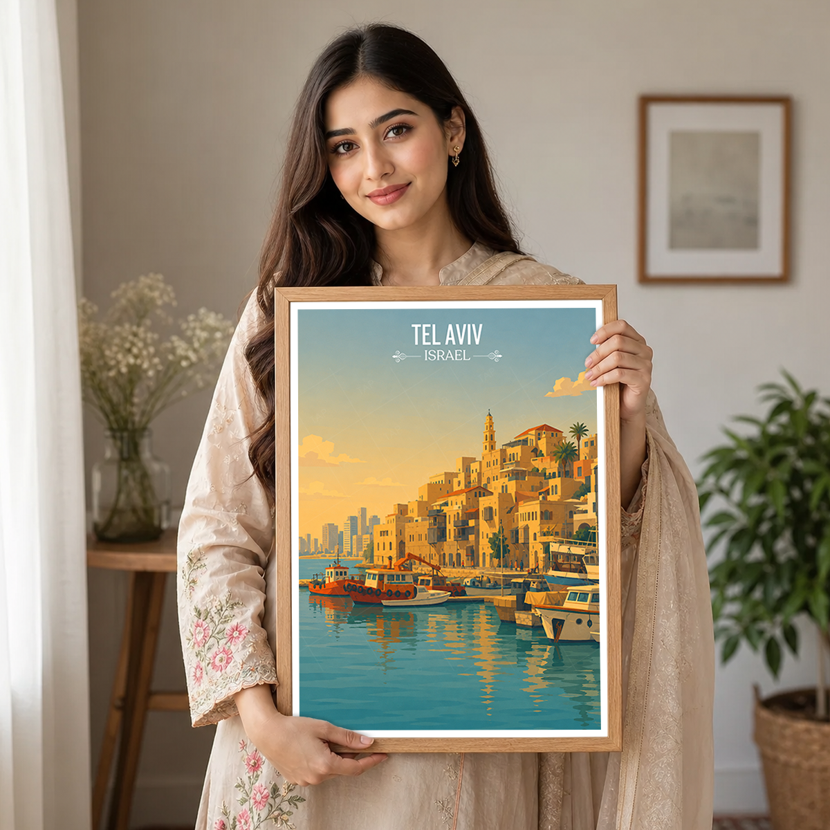 Tel Aviv - Israel - Travel Art Wall Deco Poster - Art Print - Travel Art Poster