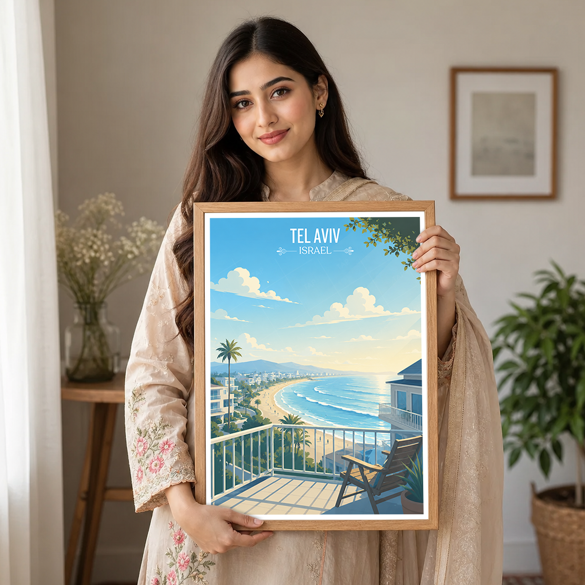 Tel-Abib - Israel - Travel Art Wall Deco Poster - Art Print - Travel Art Poster