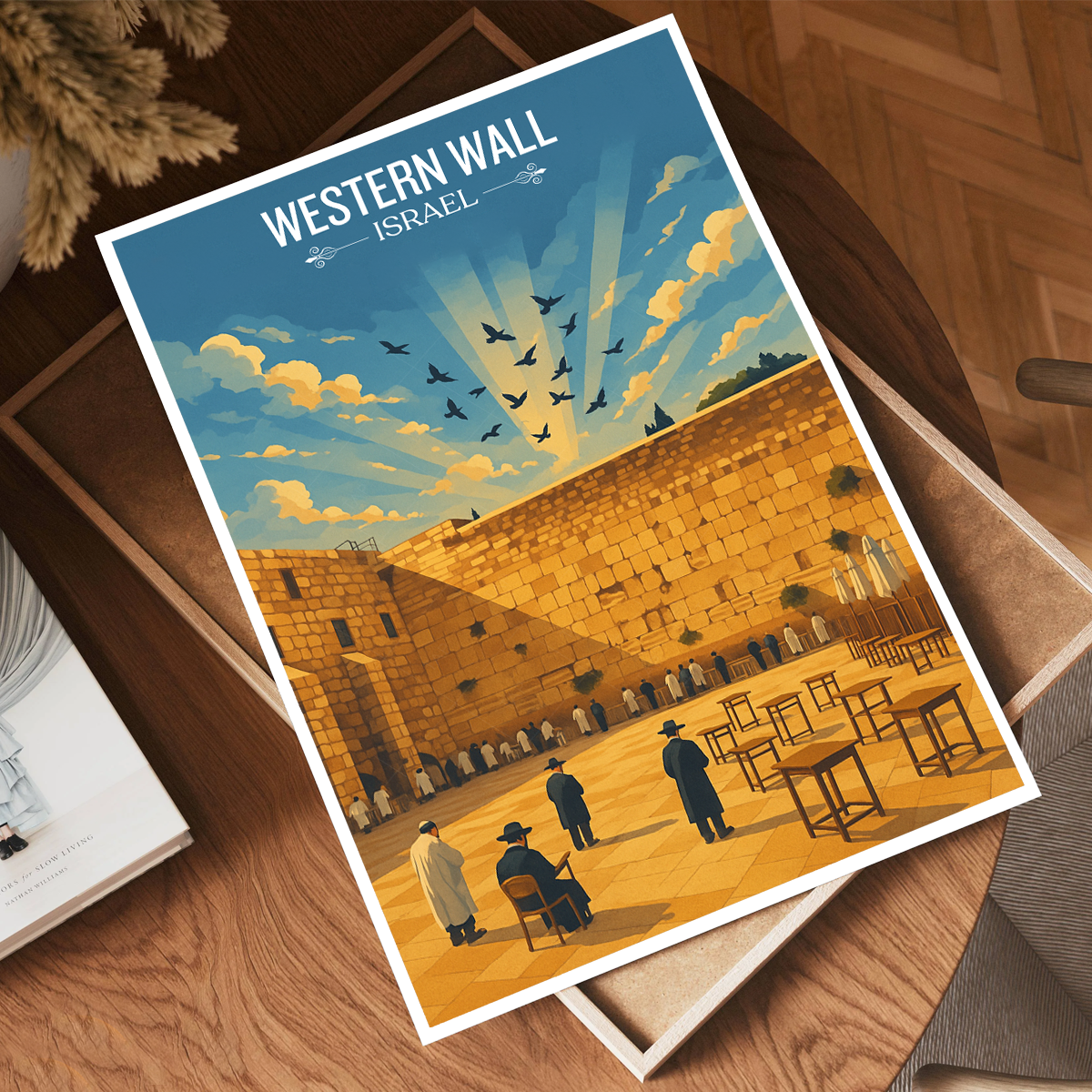 Western Wall - Israel - Travel Art Wall Deco Poster - Art Print - Travel Art Poster