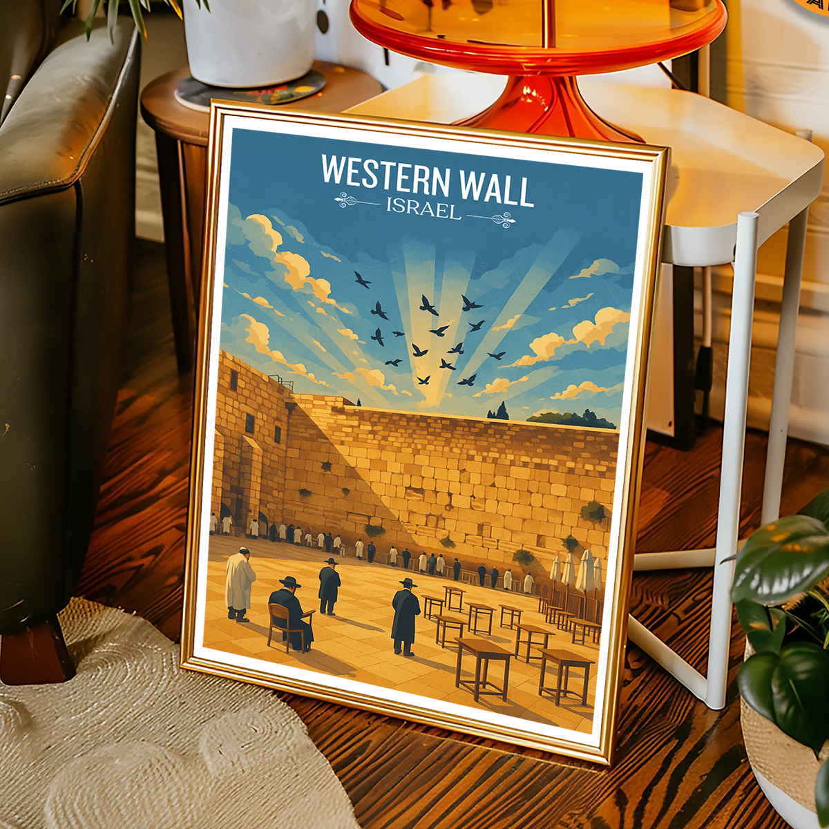 Western Wall - Israel - Travel Art Wall Deco Poster - Art Print - Travel Art Poster