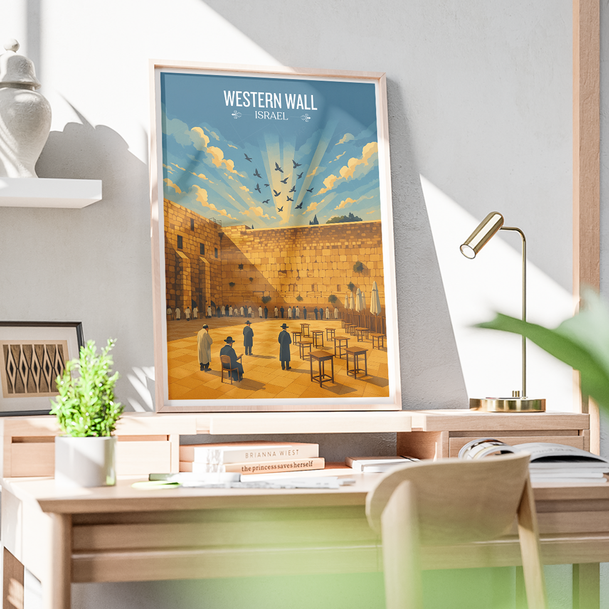 Western Wall - Israel - Travel Art Wall Deco Poster - Art Print - Travel Art Poster