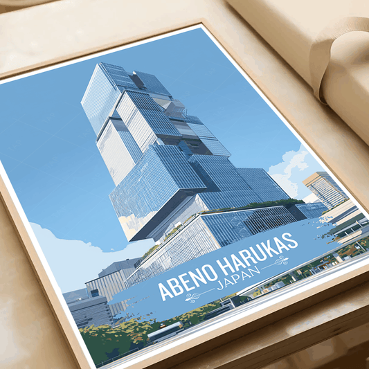 Abeno Harukas - Japan - Travel Art Wall Deco Poster - Travel Art Poster Print