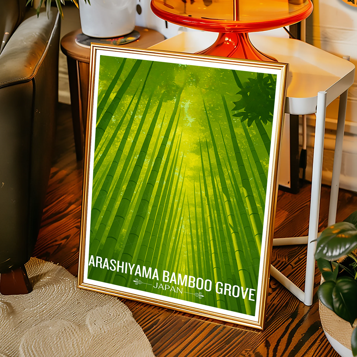 Arshiyama Bamboo Grove - Japan - Travel Art Wall Deco Poster - Art Print - Travel Art Poster