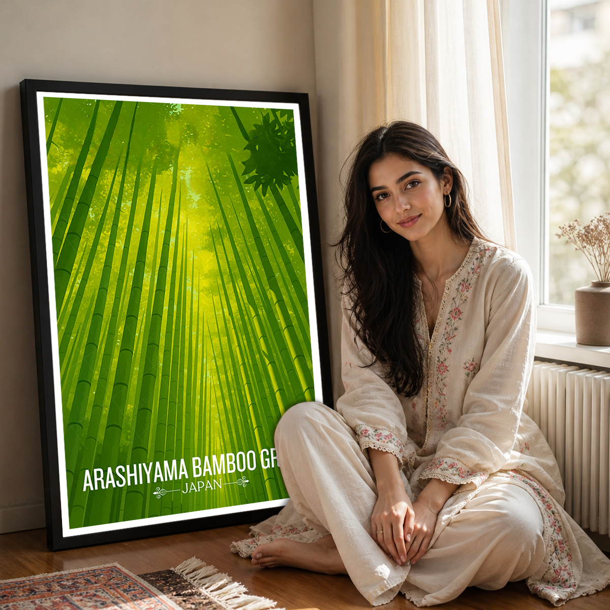 Arshiyama Bamboo Grove - Japan - Travel Art Wall Deco Poster - Art Print - Travel Art Poster