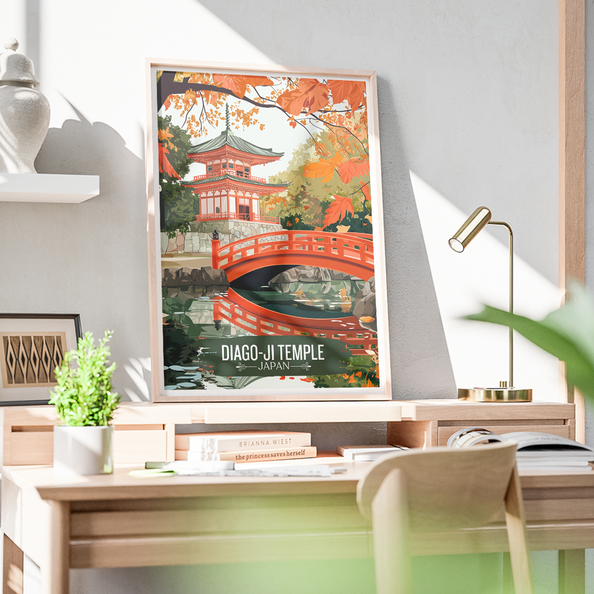 Diago-Ji Fushimi Temple - Japan - Travel Art Wall Deco Poster - Art Print - Travel Art Poster