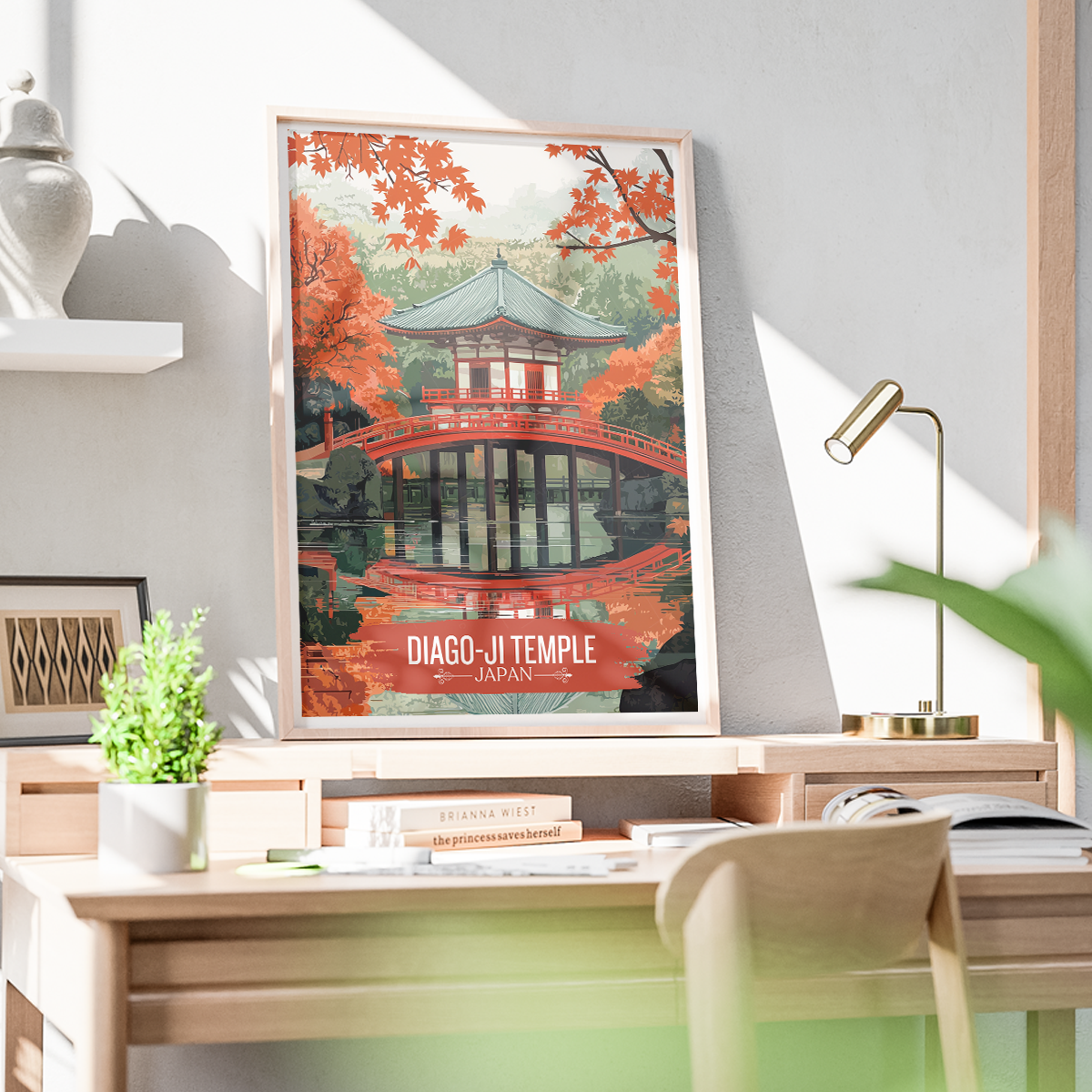 Diago-Ji Temple - Japan - Travel Art Wall Deco Poster - Art Print - Travel Art Poster