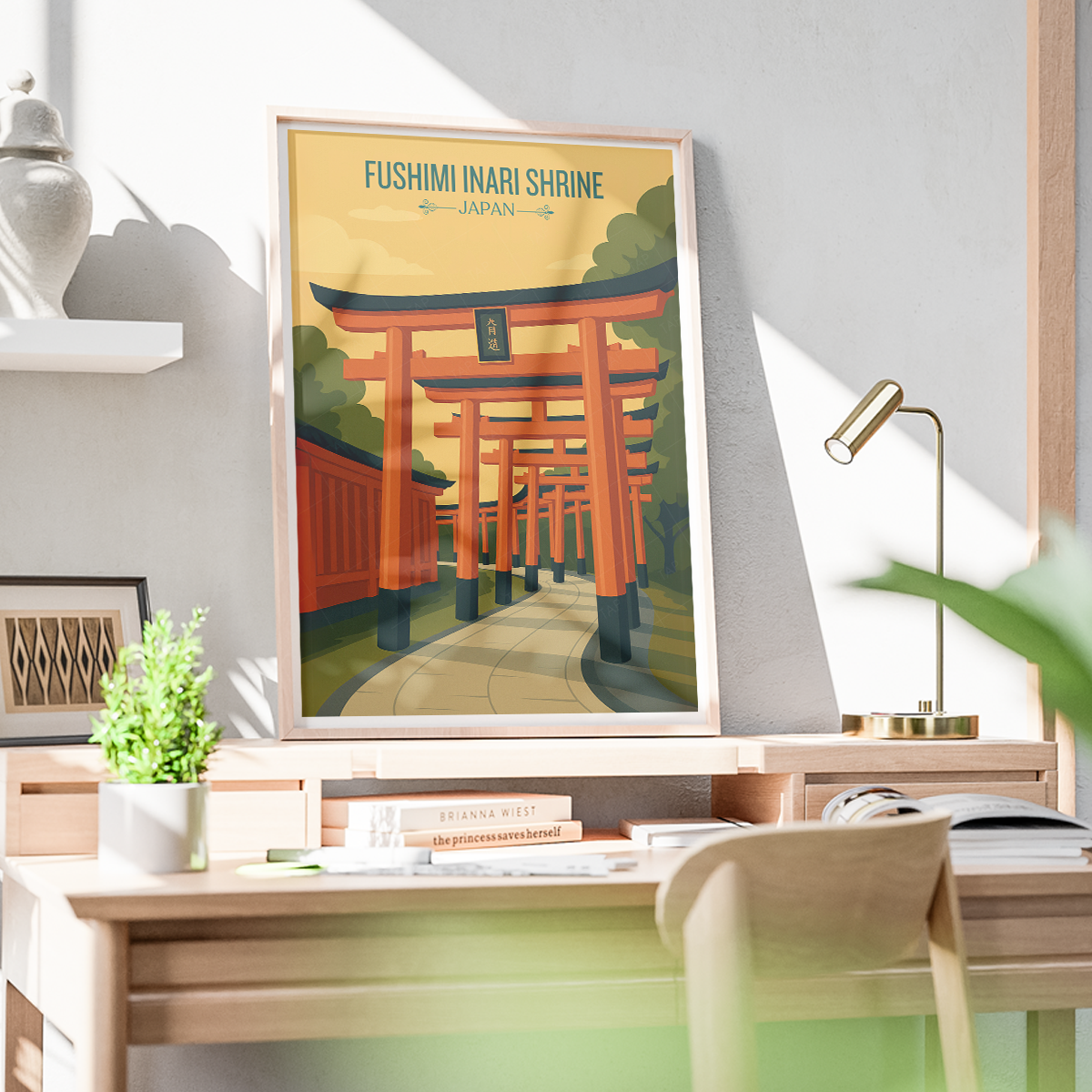 Fushimi Inari Shrine - Japan - Travel Art Wall Deco Poster - Art Print - Travel Art Poster