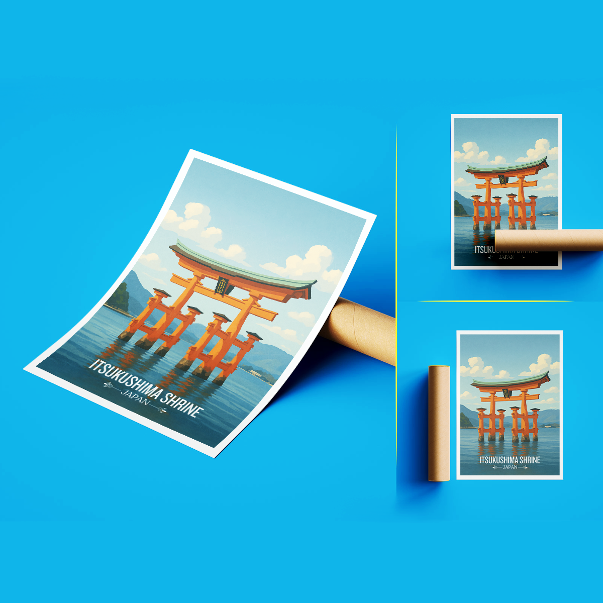 Itsukushima Shrine - Japan - Travel Art Wall Deco Poster - Art Print - Travel Art Poster