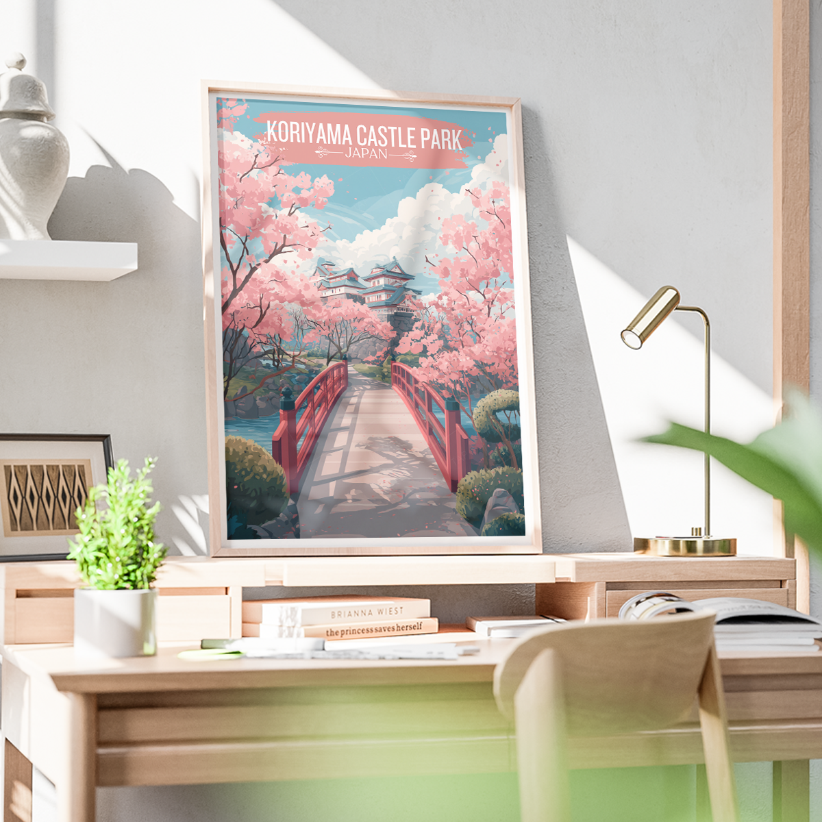 Koriyama Castle Park - Japan - Travel Art Wall Deco Poster - Art Print - Travel Art Poster