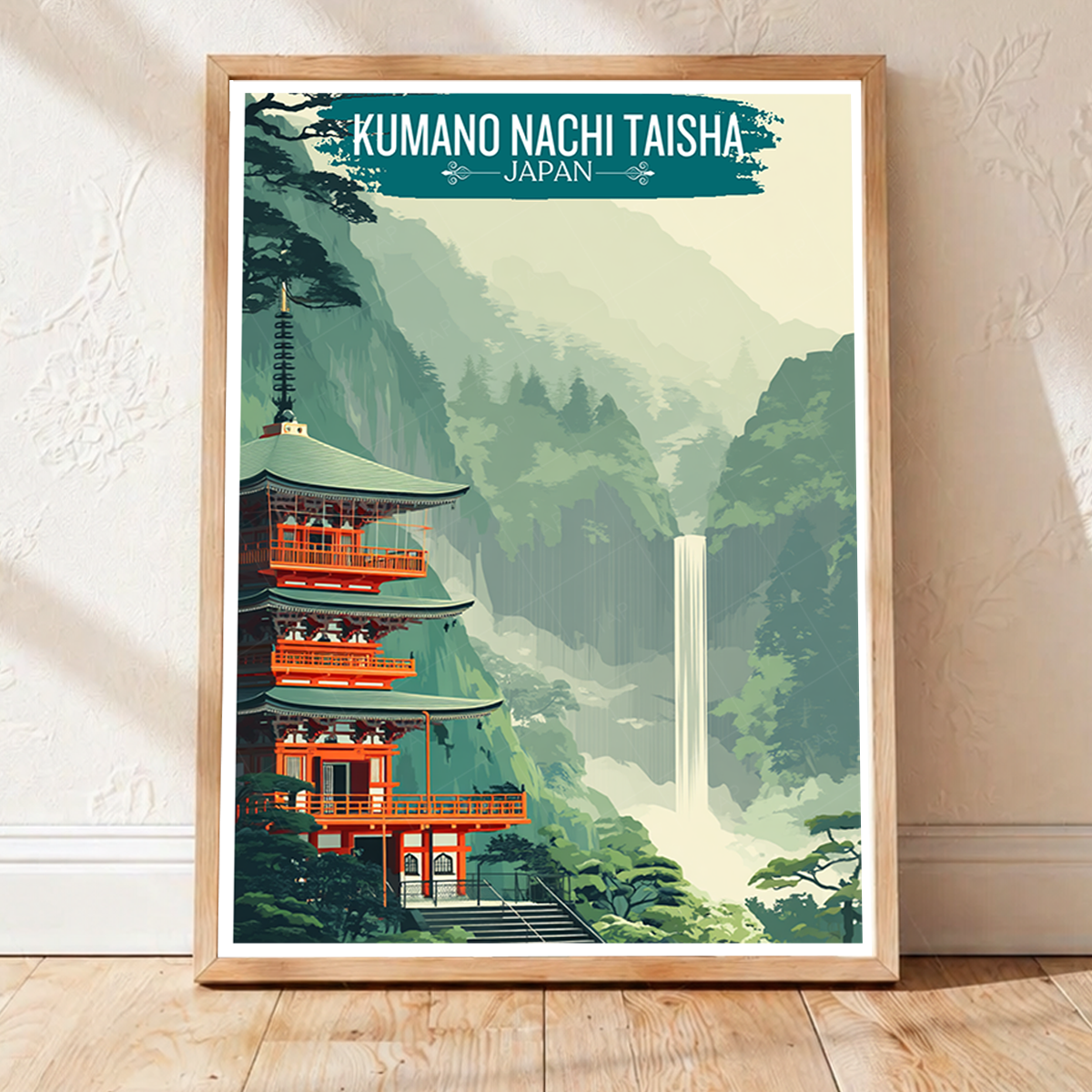 Kumano Nachi Taisha - Japan - Travel Art Wall Deco Poster - Art Print - Travel Art Poster
