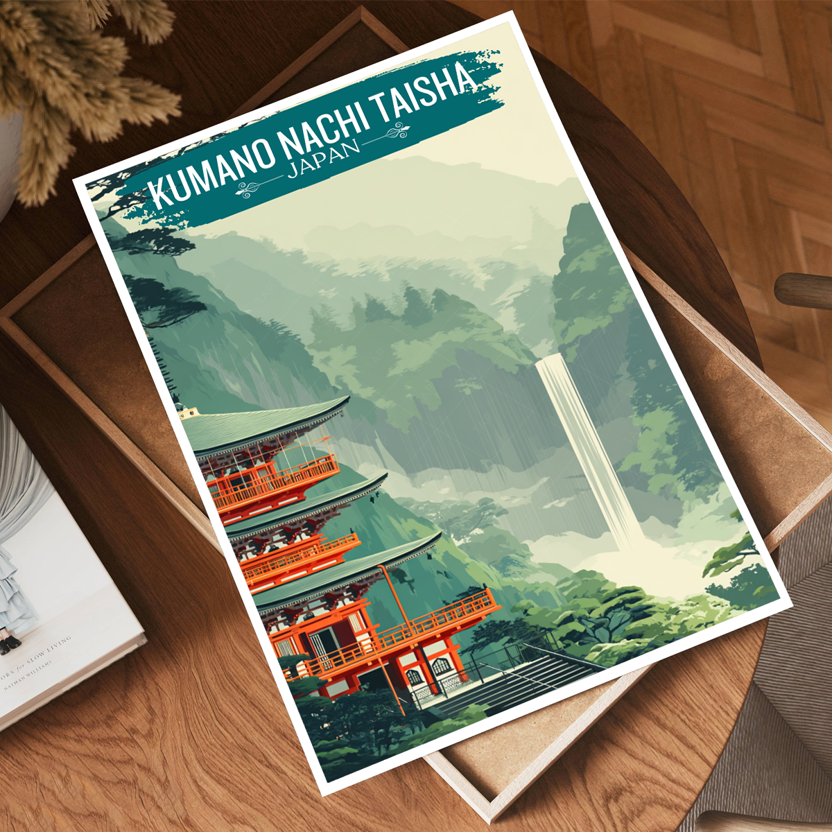 Kumano Nachi Taisha - Japan - Travel Art Wall Deco Poster - Art Print - Travel Art Poster