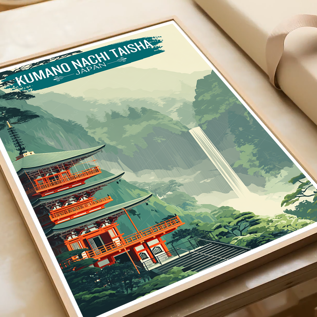 Kumano Nachi Taisha - Japan - Travel Art Wall Deco Poster - Art Print - Travel Art Poster