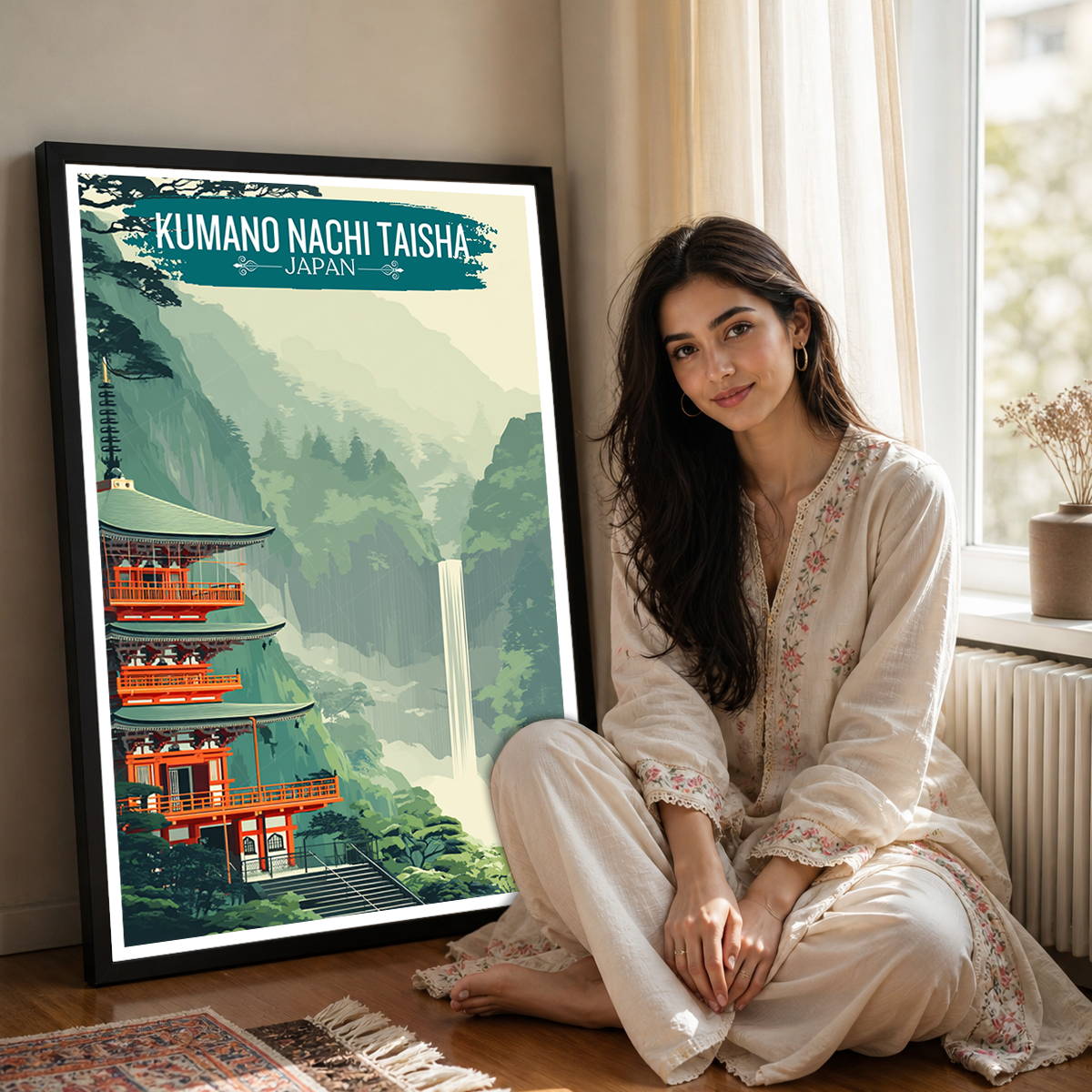 Kumano Nachi Taisha - Japan - Travel Art Wall Deco Poster - Art Print - Travel Art Poster