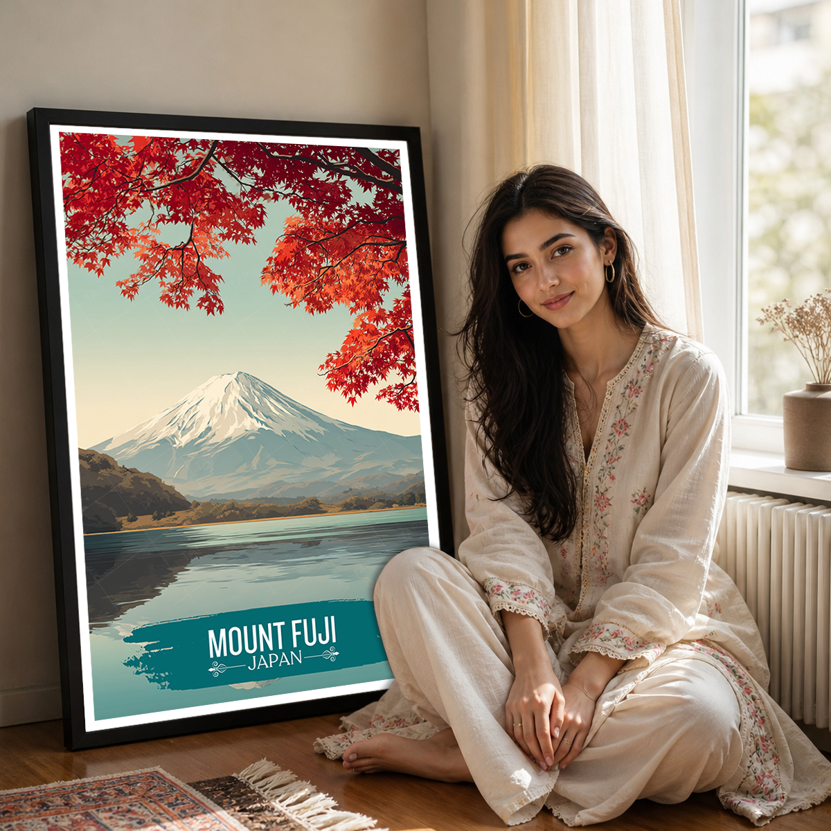 Mount Fuji - Japan - Travel Art Wall Deco Poster - Art Print - Travel Art Poster