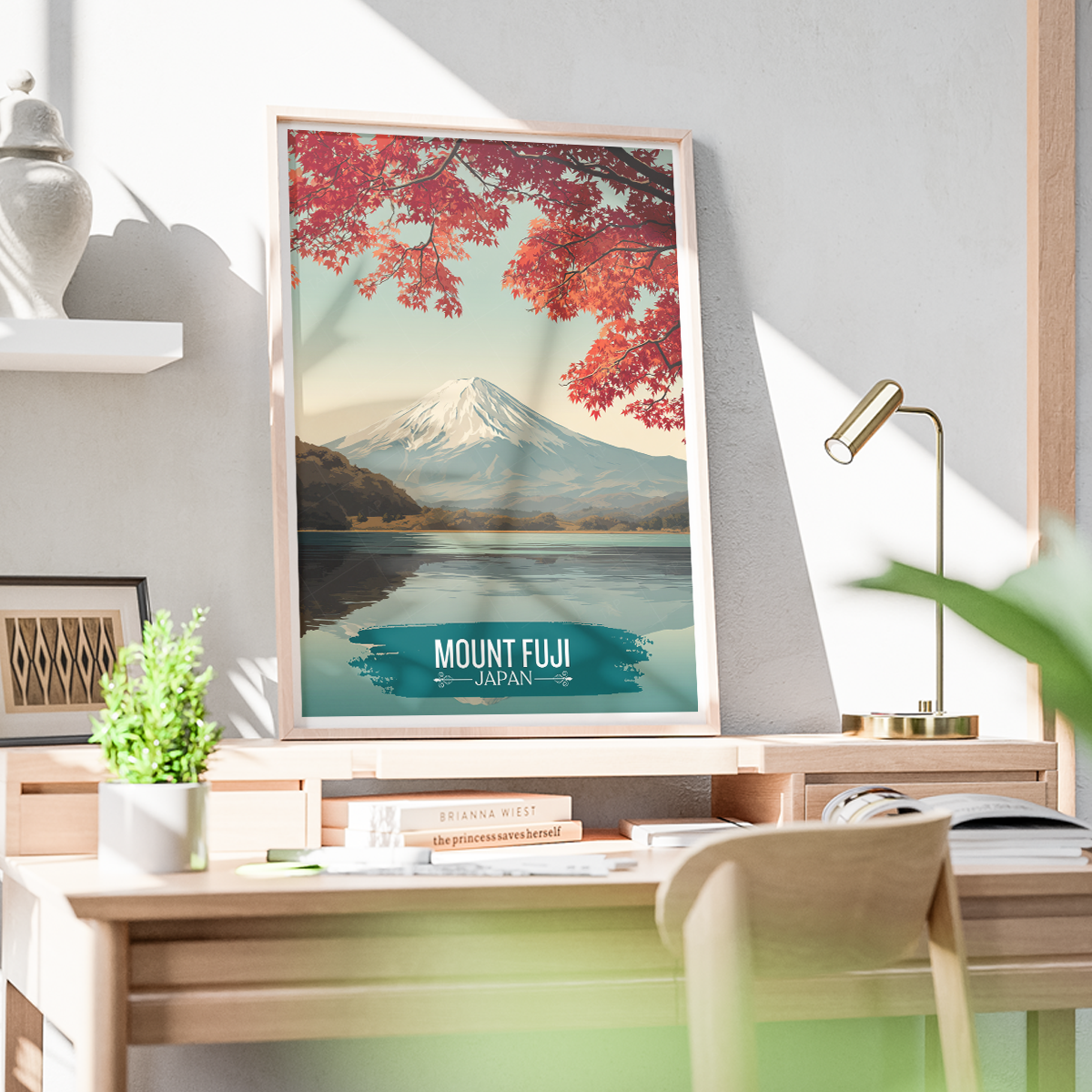 Mount Fuji - Japan - Travel Art Wall Deco Poster - Art Print - Travel Art Poster